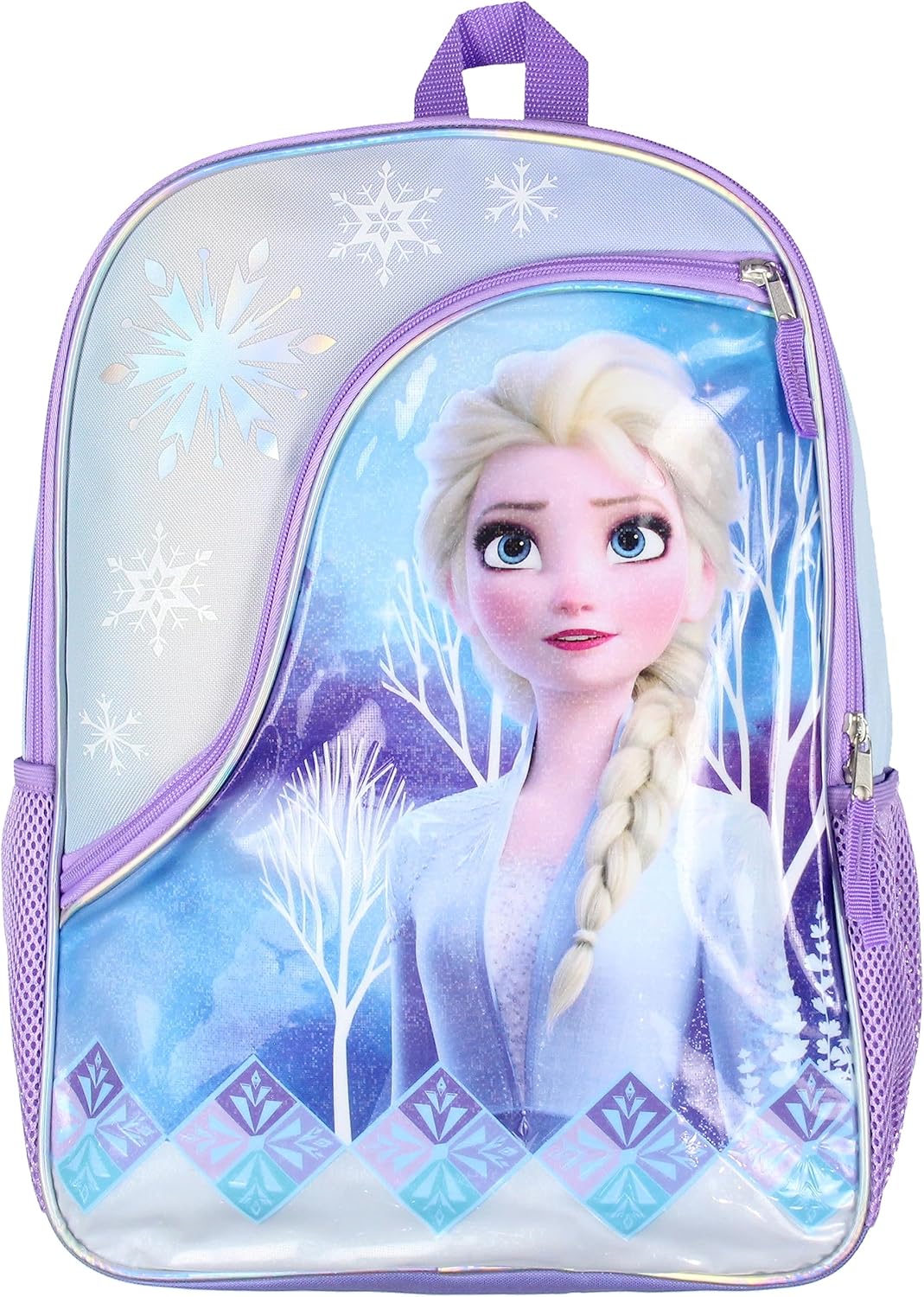 Disney Frozen Elsa 16" Girls Bag School Travel Backpack With Reflective Designs