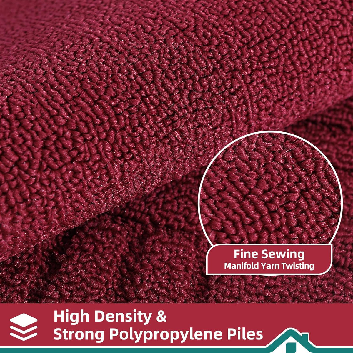 BEQHAUSE-Non-Slip-Kitchen-Mats-for-Floor [2PCS],Kitchen Mats,Machine Washable Burgundy Red Kitchen Rugs,Polypropylene Kitchen Floor Mat with TPR Backing 24x35inch/24x60inch